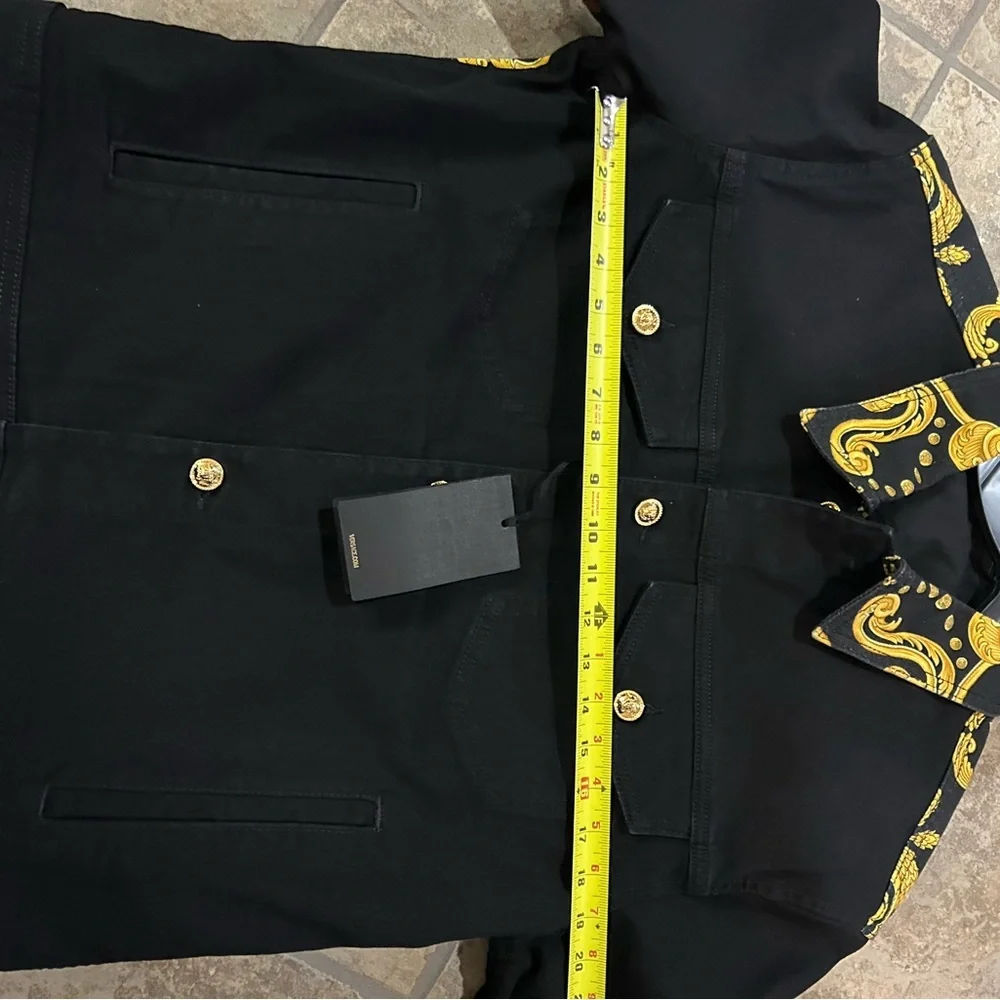 Men's Versace BAROCCO gold tone, embroidered jacket size 54/XL made in Italy - Picture 10 of 12